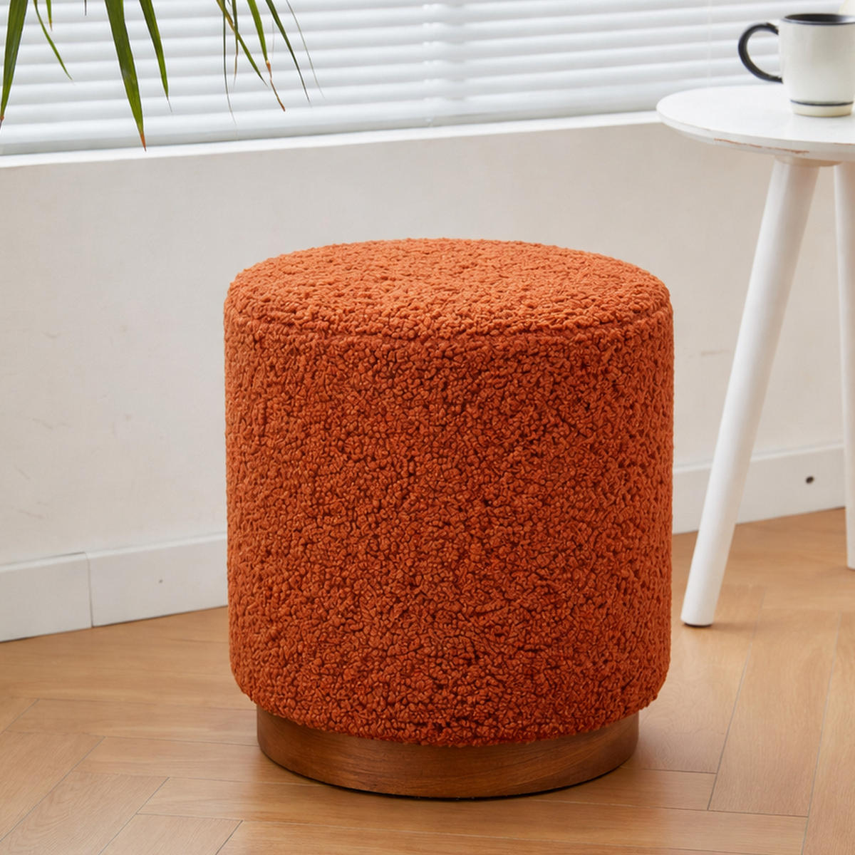 POUF Wolle Terrakotta - Rot, Textil (35/42/35cm) - Nordlys