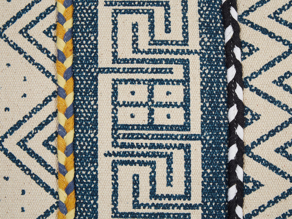 DEKOKISSEN 2er-Set Bunt 50/50 cm Souk - Multicolor, Naturmaterialien/Textil (50/50cm) - Beliani