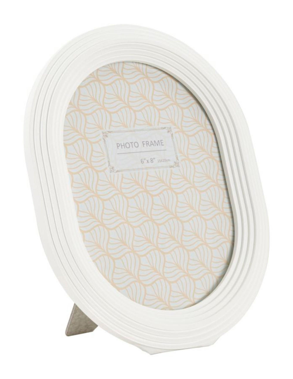 RAHMEN Oval Stuckatur 25/30 cm - Weiß, Kunststoff (20/25/2cm) - Mauro Ferretti