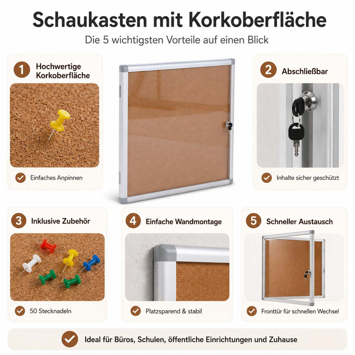 SCHAUKASTEN Beige - Beige, Metall (68/65/7cm) - MCW