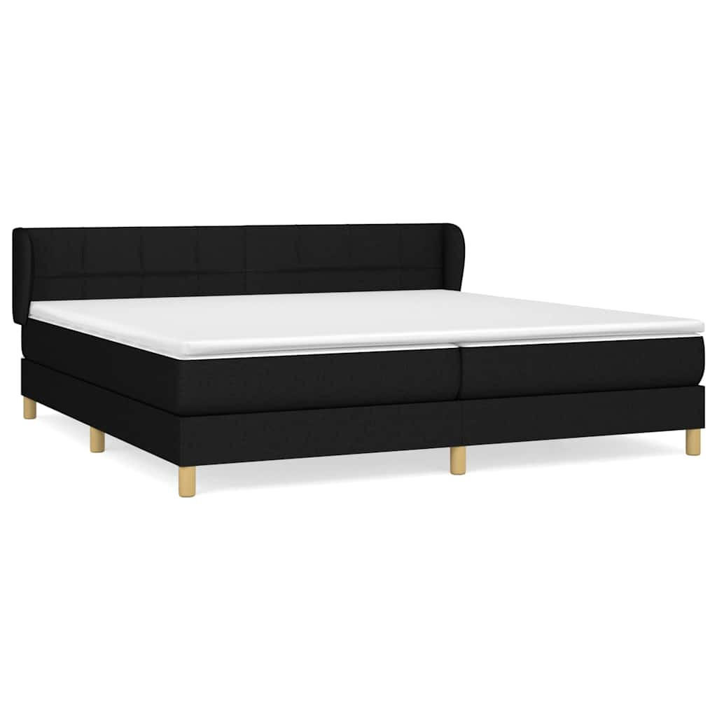 vidaXL Boxspringbett Schwarz 203x203 cm