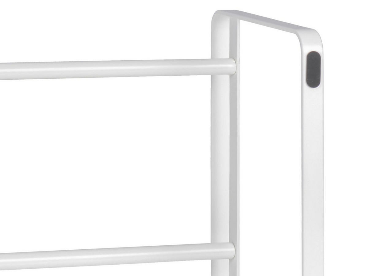 SCHUHREGAL Frame schwarz 40/17/25 cm ausziehbar bis 70cm - Weiß, Metall (40/25/17cm) - Yamazaki