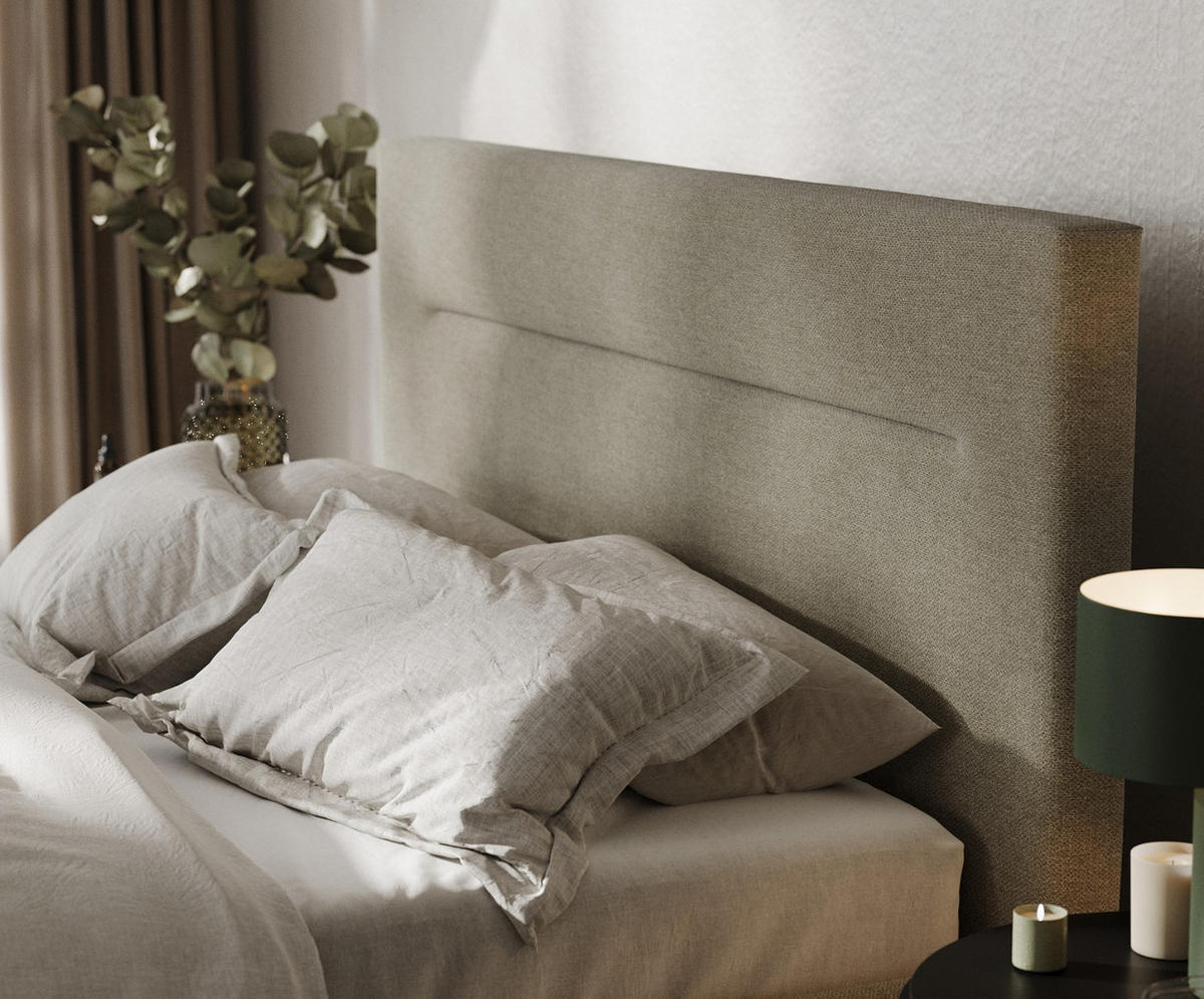 POLSTERBETT Liline 140/200 cm Olivgrün im Asti Stoff - Schwarz/Naturfarben, Holz/Holzwerkstoff (140/200cm) - AltaBeds