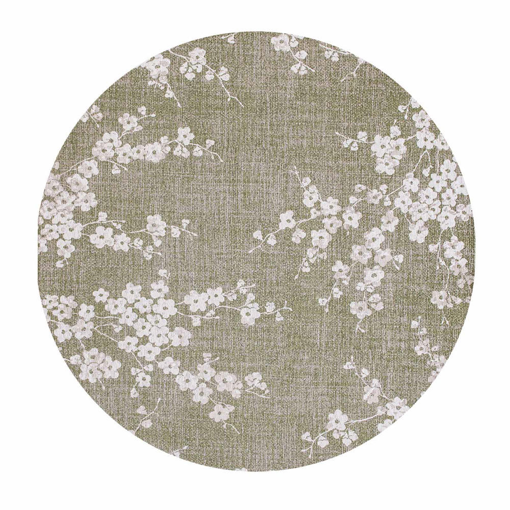 TEPPICH Wet Garden Sakura 140/140 cm - Grün, Textil (140/140cm) - Louis De Poortere