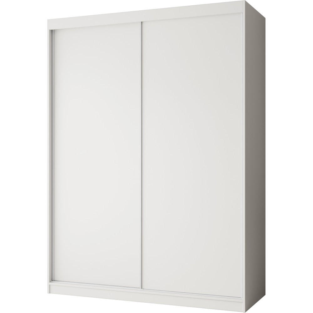 SCHWEBETÜRENSCHRANK Mario 150/216/61 weiß - Weiß, Holzwerkstoff (150/216/61cm) - Beautysofa