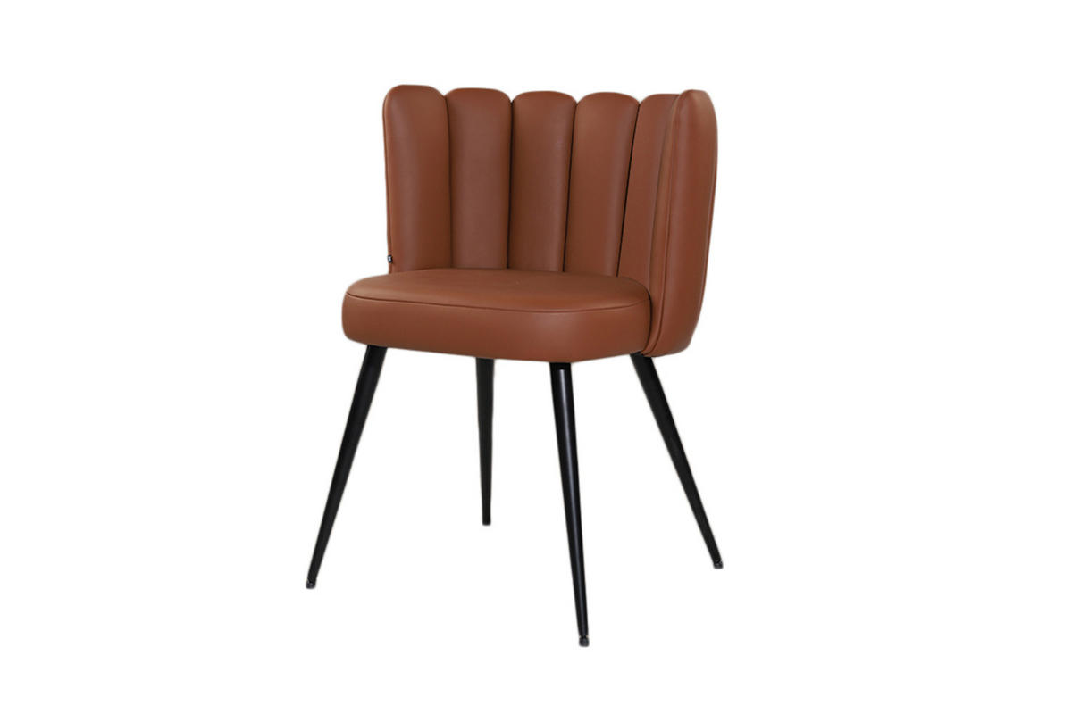ESSZIMMERSTUHL JADA Braun Leder - Dunkelbraun/Braun, Leder (59/79/55cm) - KAWOLA