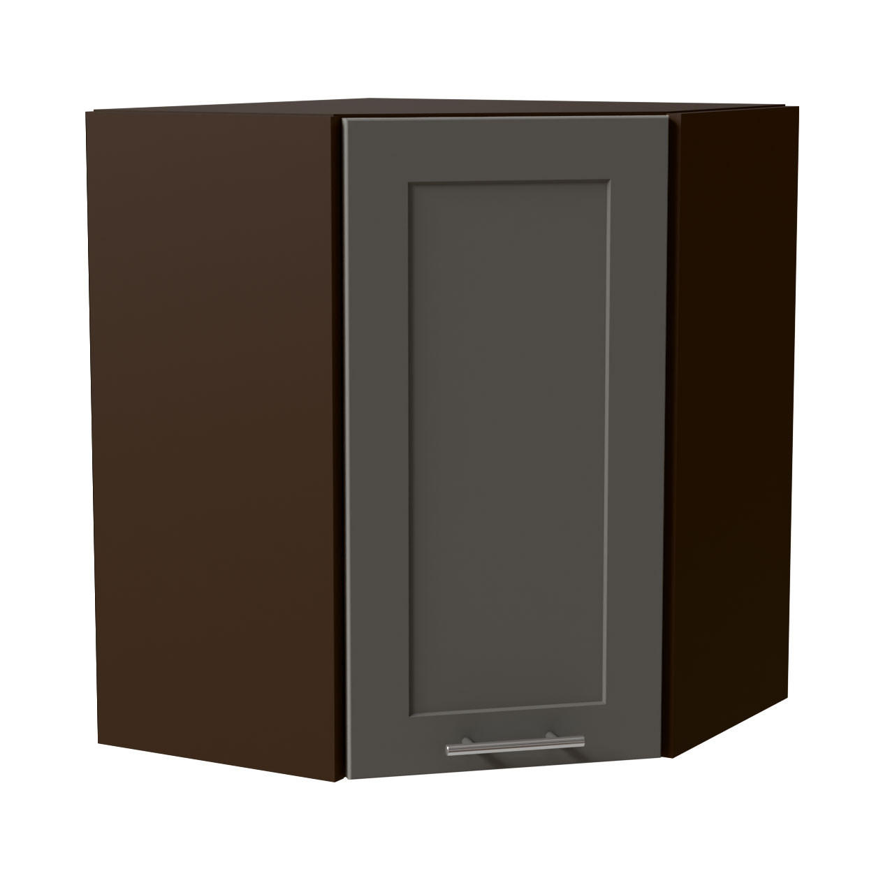 ECKHÄNGESCHRANK Oslo W10/60 Lava / Dust Grey Matt 60 / 60 / 72cm - Dunkelgrau/Grau, Holz/Holzwerkstoff (60/72/60cm) - Feldmann-Wohnen