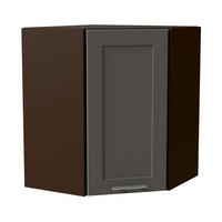 ECKHÄNGESCHRANK Oslo W10/60 Lava / Dust Grey Matt 60 / 60 / 72cm - Dunkelgrau/Grau, Holz/Holzwerkstoff (60/72/60cm) - Feldmann-Wohnen