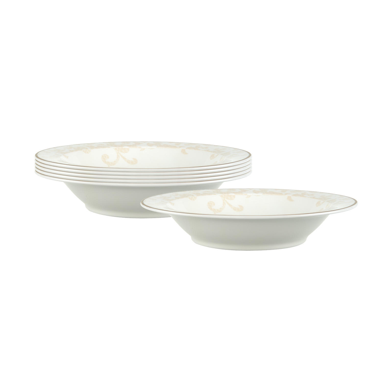 SALATSCHALEN Ivoire weiß-gold ø 20,5 cm 6er Set - Goldfarben/Weiß, Keramik (20.5cm) - Villeroy & Boch