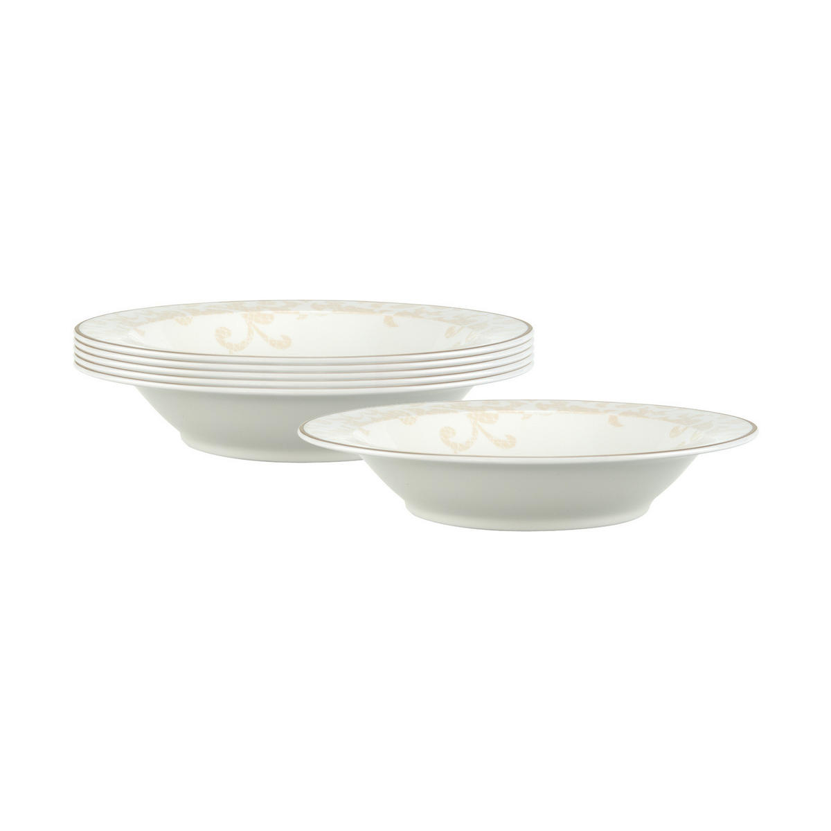 SALATSCHALEN Ivoire weiß-gold ø 20,5 cm 6er Set - Goldfarben/Weiß, Keramik (20.5cm) - Villeroy & Boch