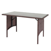 POLY-RATTAN ESSTISCH rechteck Braun - Braun, Kunststoff (60/112/68cm) - MCW