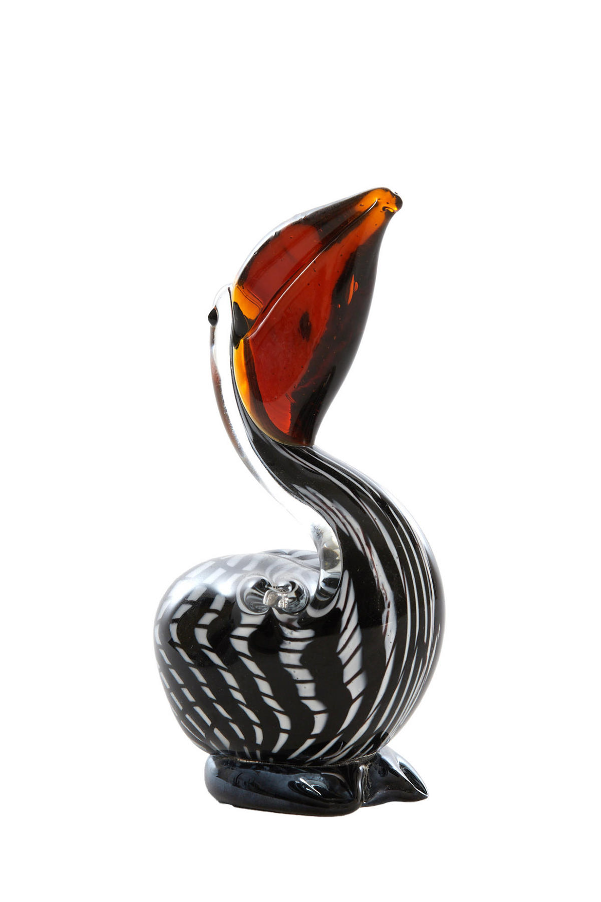 ORNAMENT Pelikan Schwarz 13/7/19 cm - Schwarz, Glas (7/19/13cm) - Light & Living