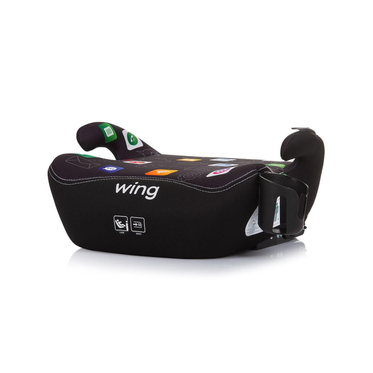 KINDERSITZ Wing i-Size schwarz Kindersitz, Sitzerhöhung Wing - Multicolor, Kunststoff (38/20/31cm) - Chipolino