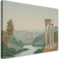 WANDBILD landschaft bäume architektur - Beige, Textil (60/40cm) - Feeby