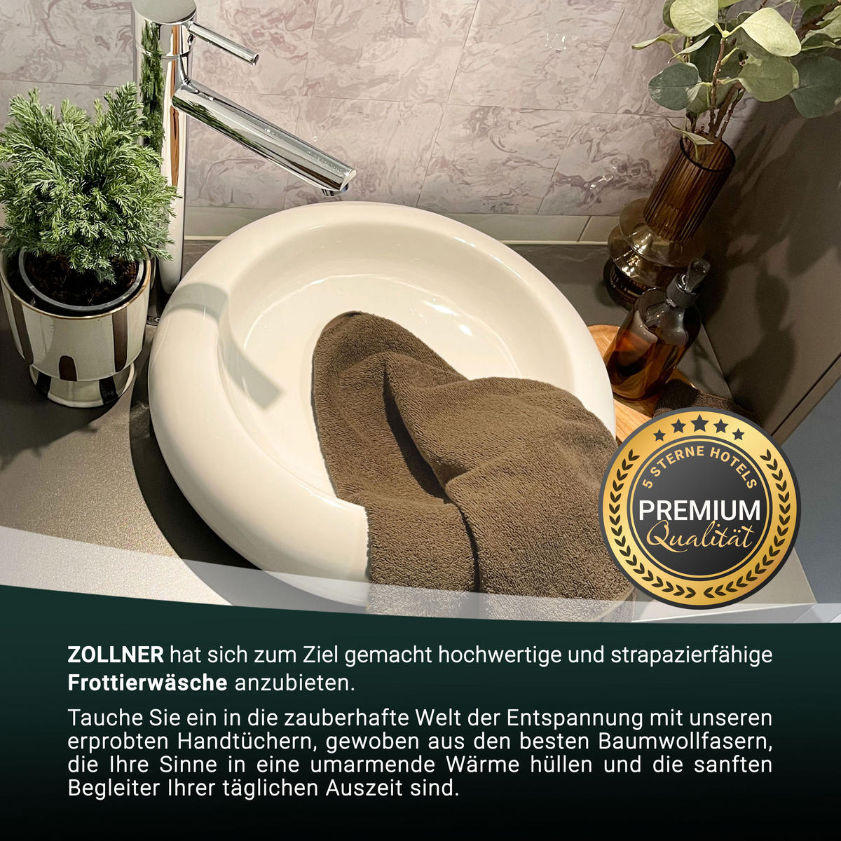 HANDTÜCHER, 4er-Set, 50x100 cm, 100% Baumwolle, Braun - Braun, Textil (50/100cm) - Zollner