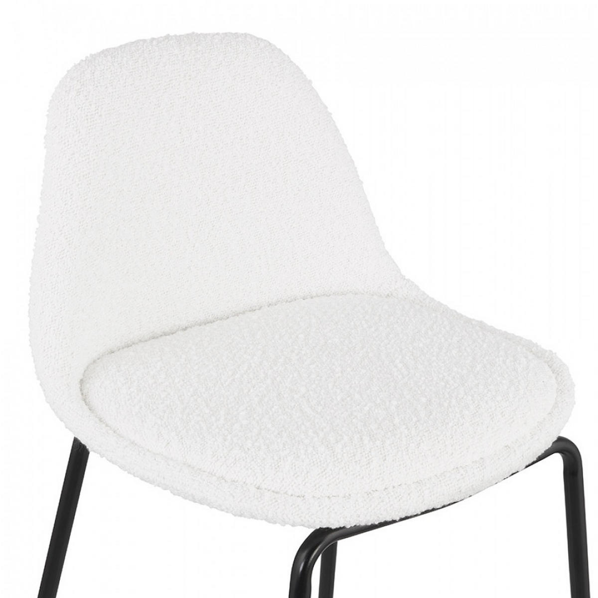BARHOCKER Weiß 41x89x41cm - Schwarz/Weiß, Textil/Metall (41/89/41cm) - AlterEgo
