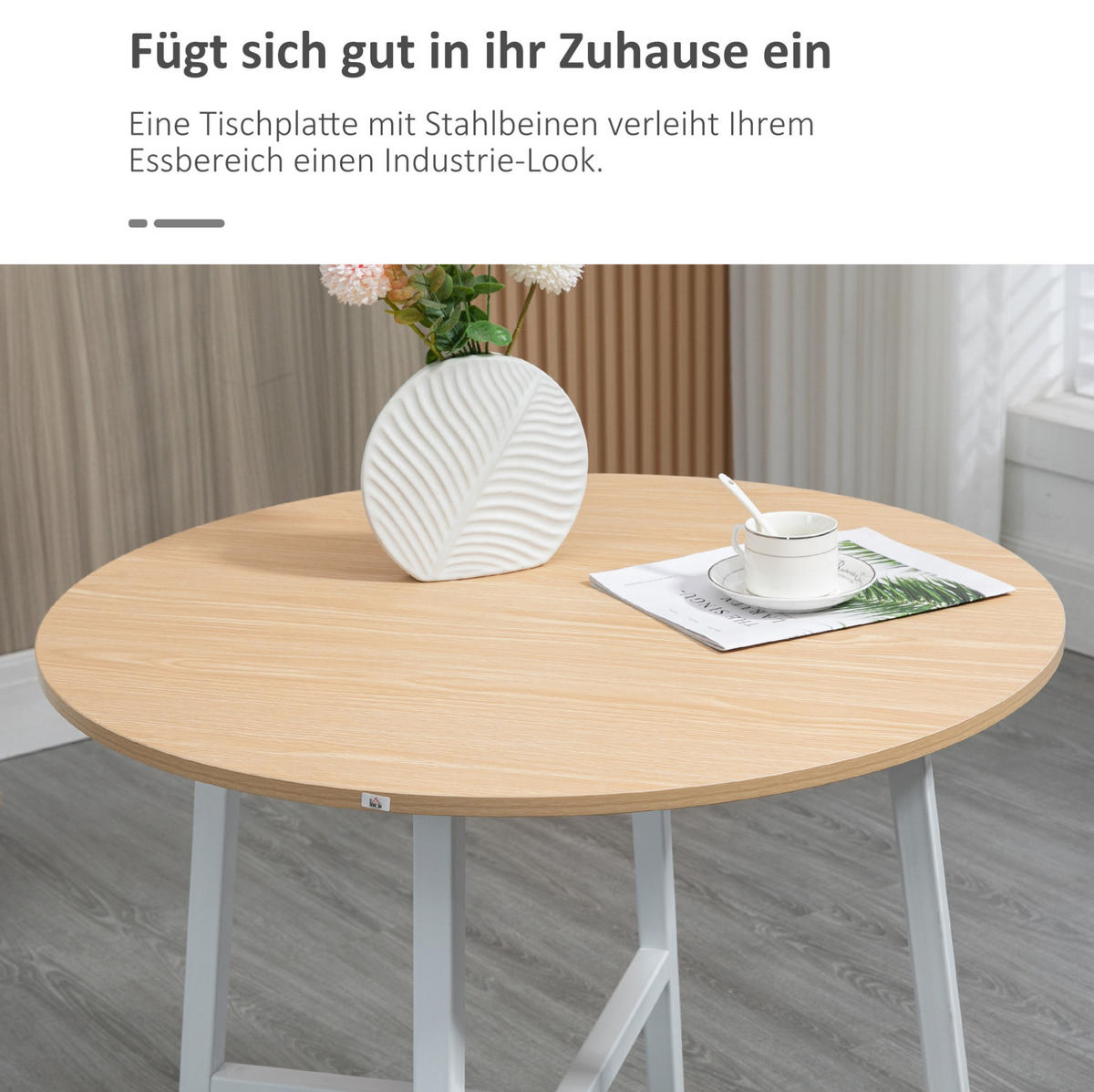 ESSTISCH Ø80/76 cm Natur aus Sperrholz - Braun, Holzwerkstoff (80/80/76cm) - OKMYHOME