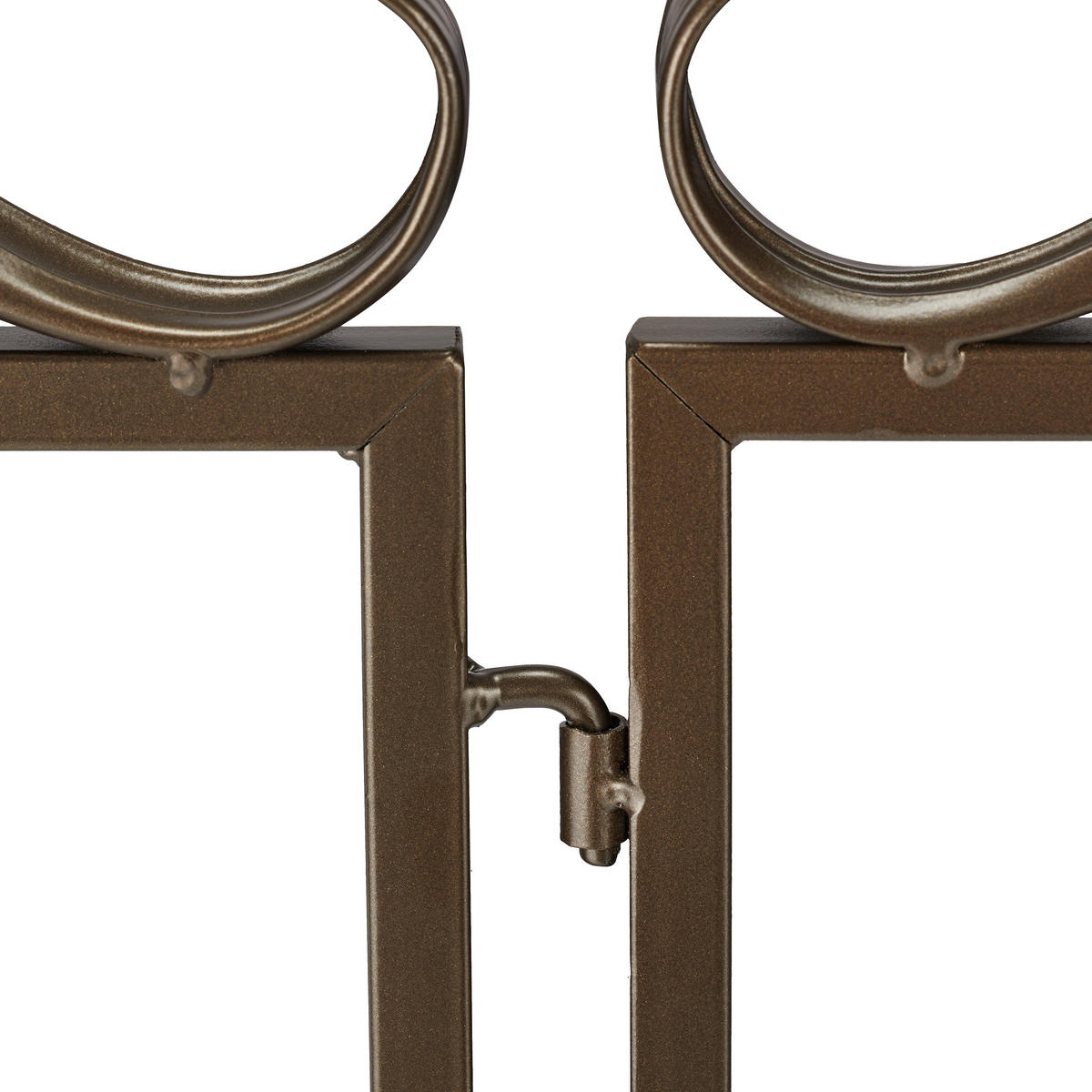 GARTENZAUN - Dunkelbraun, Metall (63.5/98cm) - Relaxdays