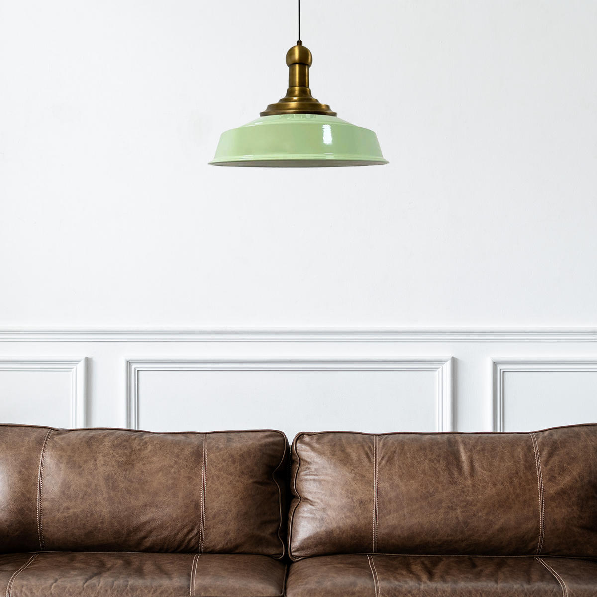 KÜCHENLAMPE Asletl Long-Knob 40/30 cm - Mintgrün, Metall (40/30cm) - Bamyum