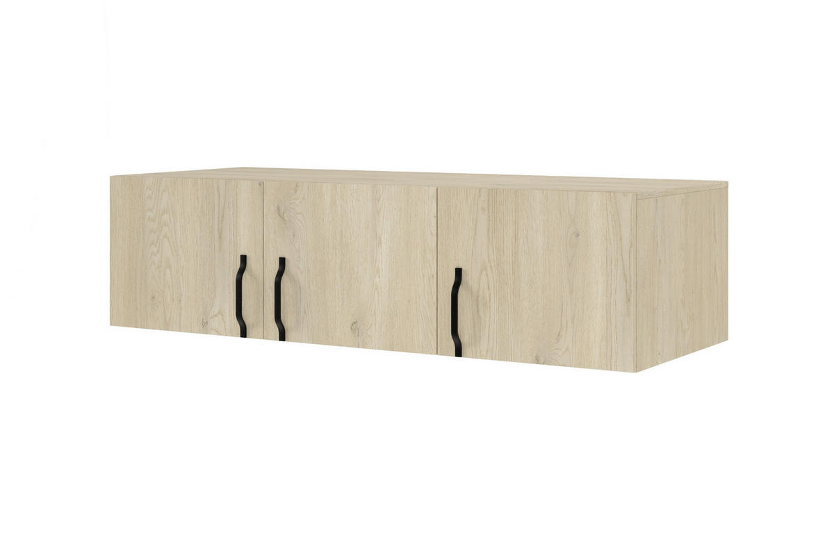 AUFSATZSCHRANK BRISSO BRN2 150/40/60,5 cm in Eiche Ceremona mit Metallgriffen - Eichefarben, Holzwerkstoff/Metall (150/40/61cm) - Deine Möbel 24