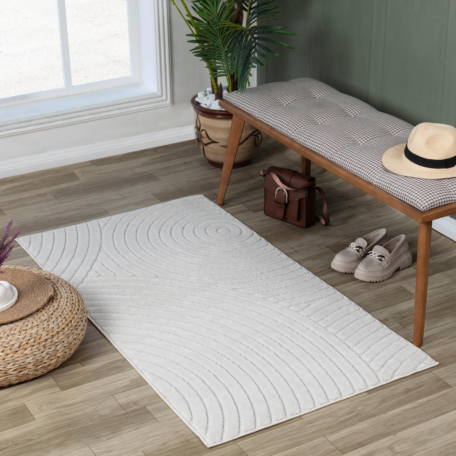 OUTDOORTEPPICH 80/150 cm Weiß - Weiß, Naturmaterialien/Textil (80/150cm) - LIVABLISS