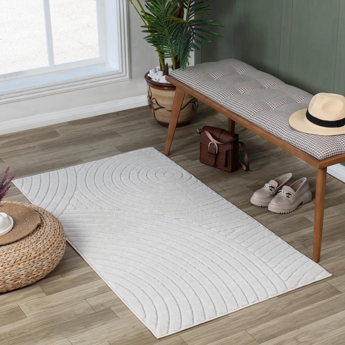 OUTDOORTEPPICH 80/150 cm Weiß - Weiß, Naturmaterialien/Textil (80/150cm) - LIVABLISS