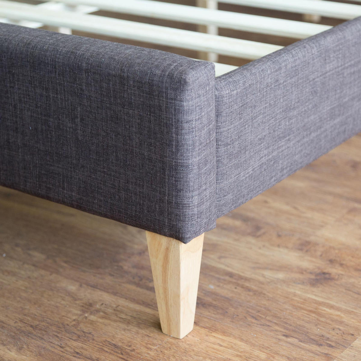 POLSTERBETT mit Lattenrost 140/200 cm in Braun - Braun, Textil (140/200cm) - Homestyle4u