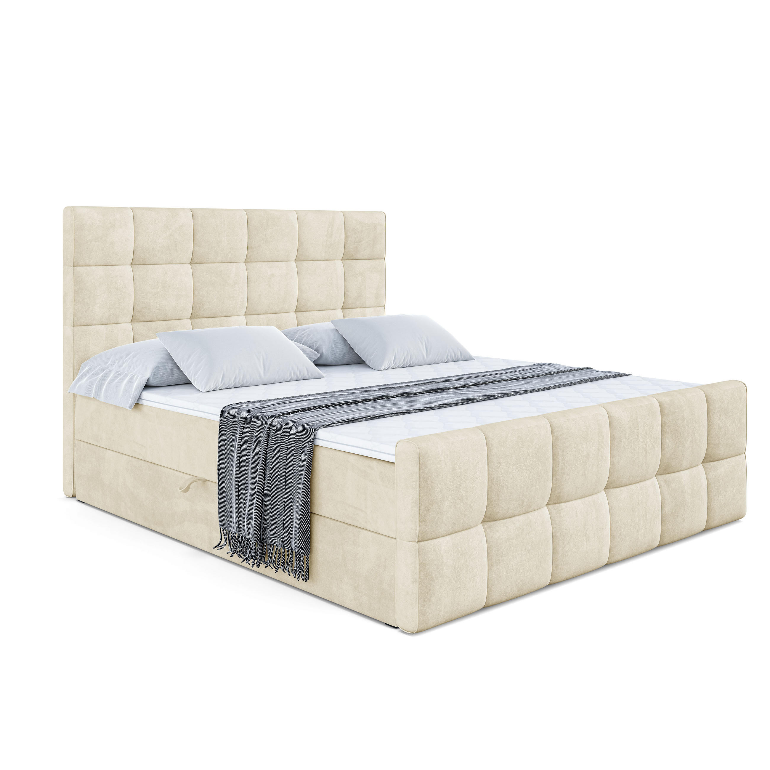 Altdecor Boxbett Beige 200x200 cm