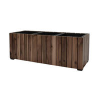 PFLANZKASTEN Colorado 2, 28x79 cm, Akazienholz, dunkel Braun - Dunkelbraun, Holz (28/28/79cm) - dasmöbelwerk