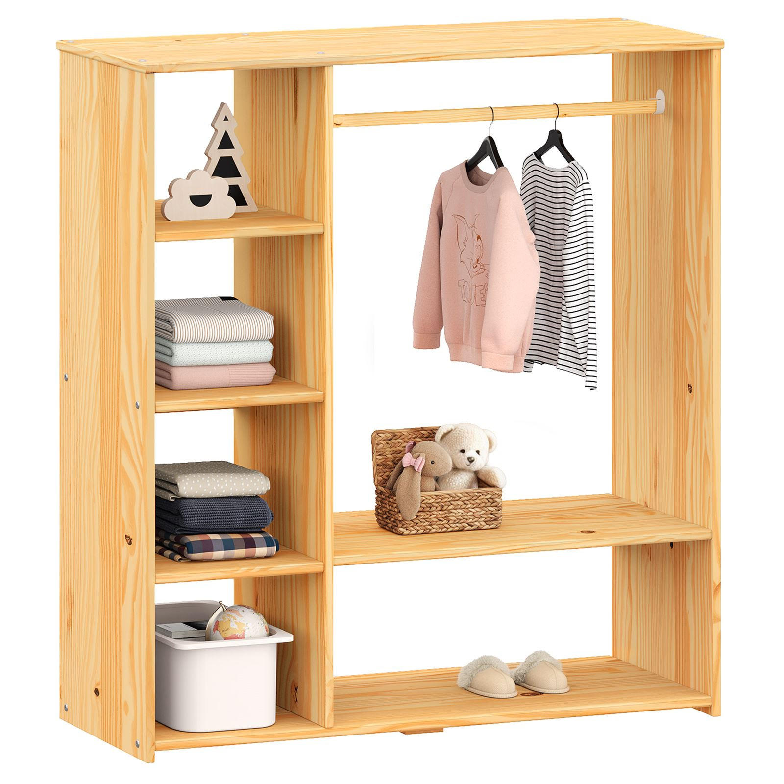 KINDERSCHRANK RAFAEL - Naturfarben, Holz (105/114/40cm) - IDIMEX