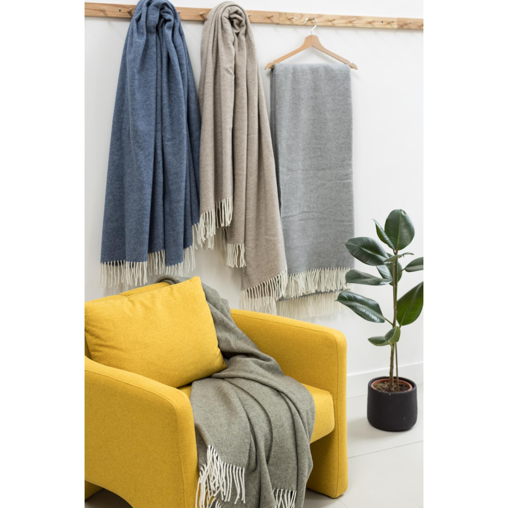 PLAID Carina olivgrün 130 x 190 cm - Olivgrün, Textil (130/190cm) - Vivaraise