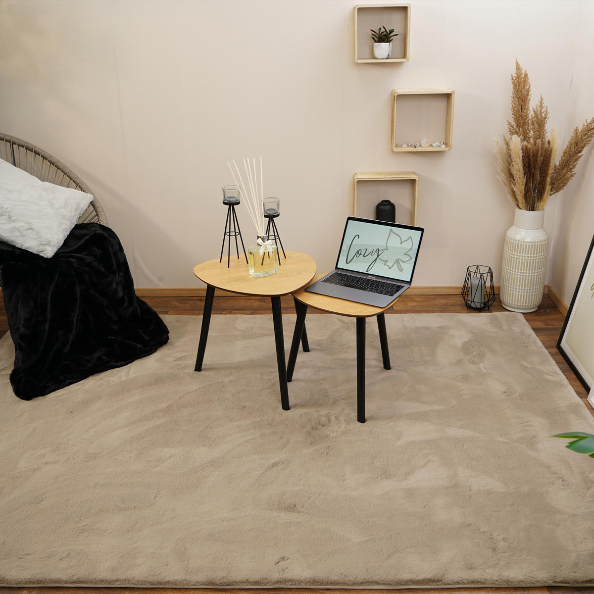 FELLTEPPICH COZY SUPER SOFT 160/230 cm Taupe - Taupe, Textil (160/230cm) - Consilio Concept