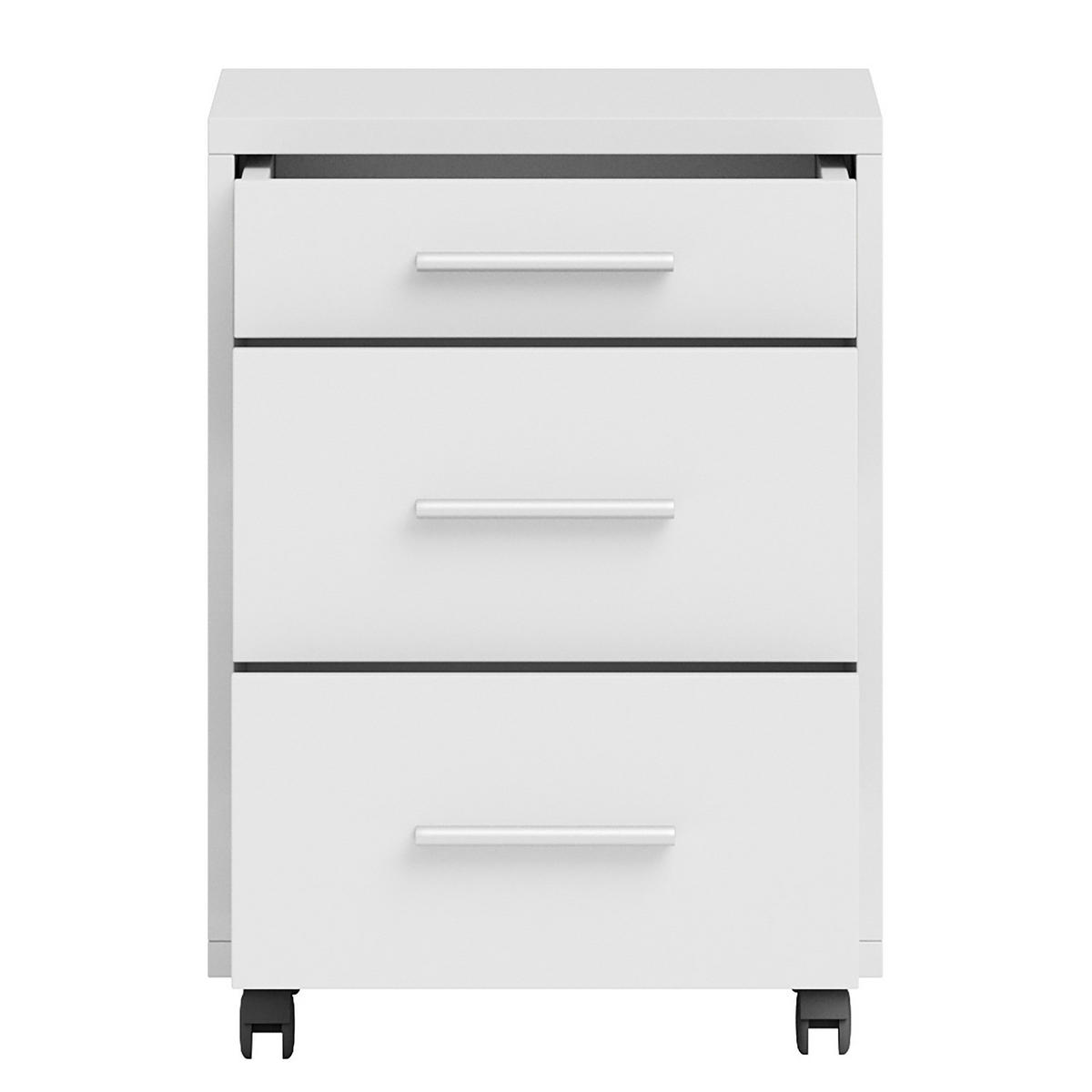 ROLLCONTAINER - Weiß, Holzwerkstoff/Kunststoff (40/56/39cm) - home24