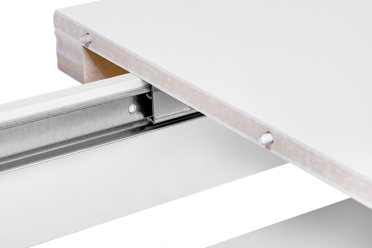ESSTISCH COSPE ausziehbar bis 300cm, weiß - Weiß, Holz (200/77/100cm) - KONSIMO®
