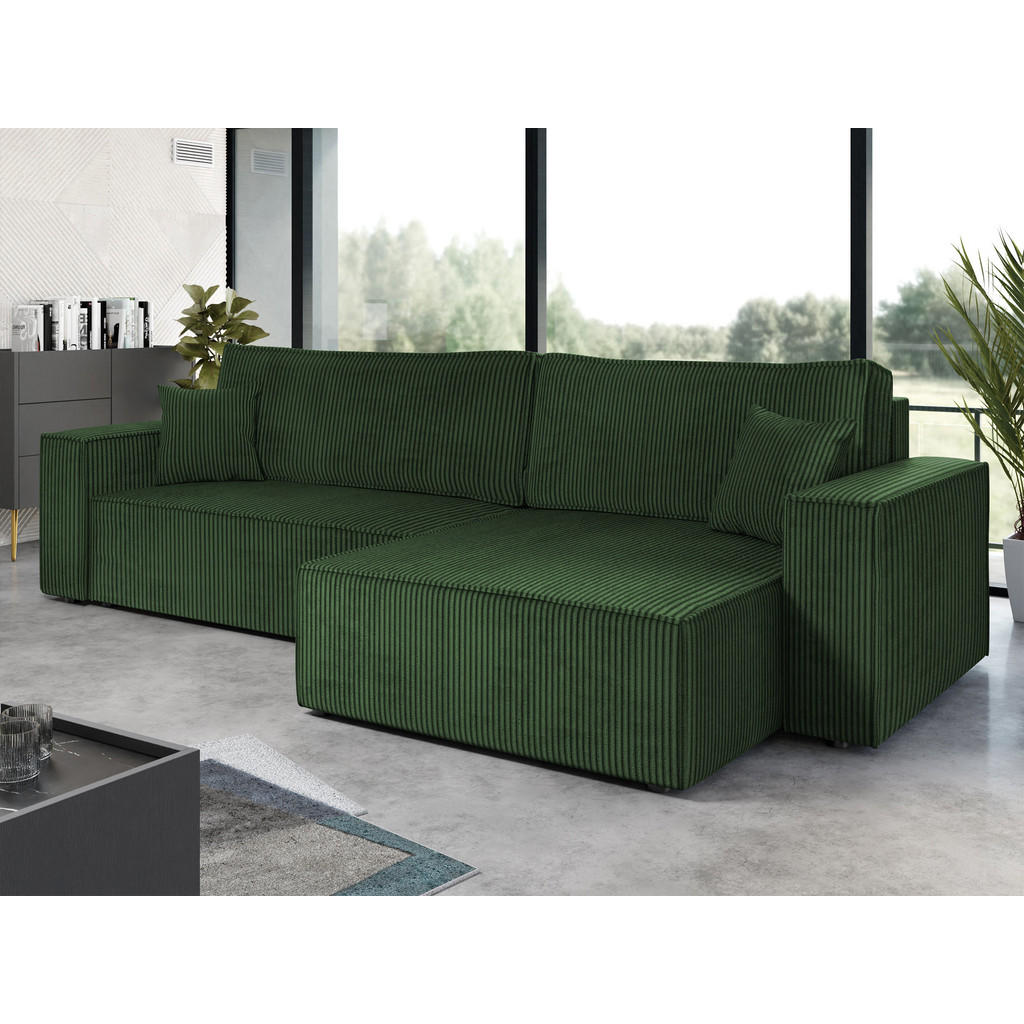 Thumbnail - Mirjan24 Ecksofa, Grün, Textil, 6-Sitzer, L-Form,L-Form, 272x145 cm, Wohnzimmer, Sofas & Couches, Wohnlandschaften, Ecks...