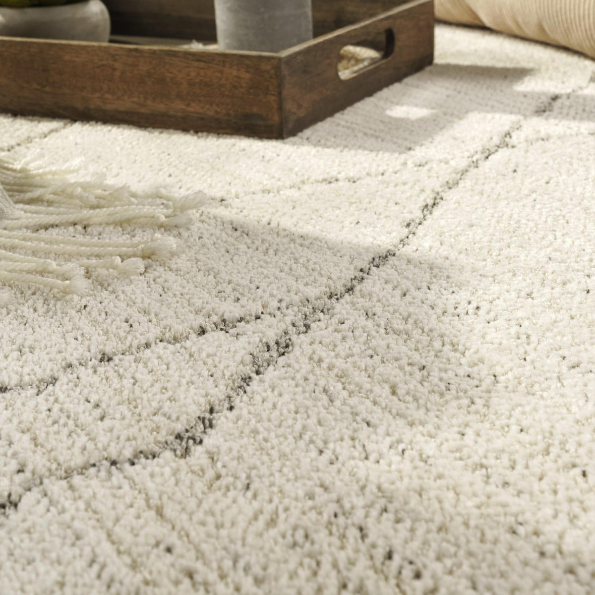 KURZFLORTEPPICH 120/170 cm Helios 723 - Creme, Kunststoff (120/170cm) - Paco Home