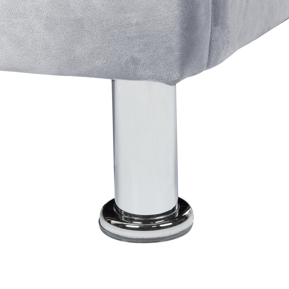 BETT 90/200cm Grau Metz - Grau, Textil (90/200cm) - Beliani