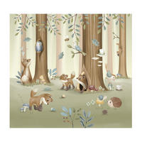 FOTOTAPETE Waldfreunde - Multicolor, Papier/Kunststoff (300/280cm) - Little Dutch