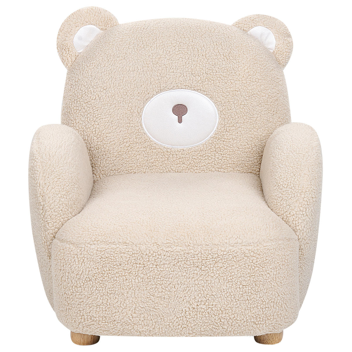 KINDERSESSEL Teddybär Bouclé Beige Boo - Beige, Textil (58/56/62cm) - Beliani