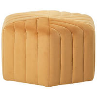 POUF Murietta 53/53/29 cm - Gelb, Textil (53/29/53cm) - Beliani