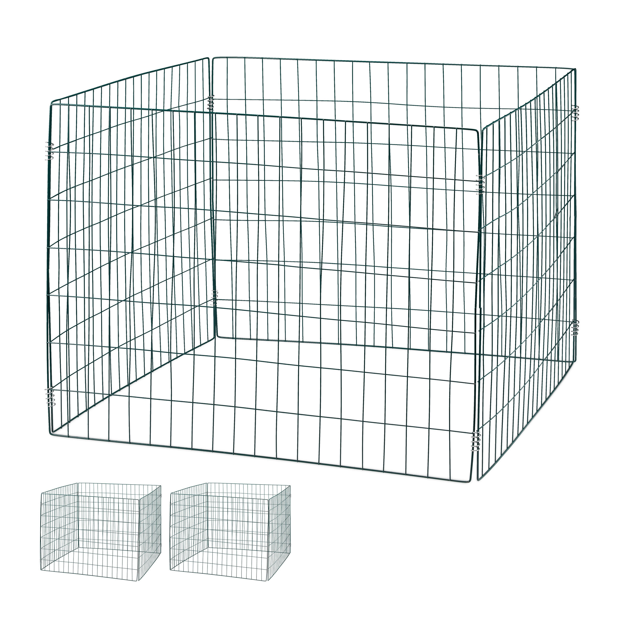 3XKOMPOSTER - Dunkelgrün, Metall (90/70/90cm) - Relaxdays