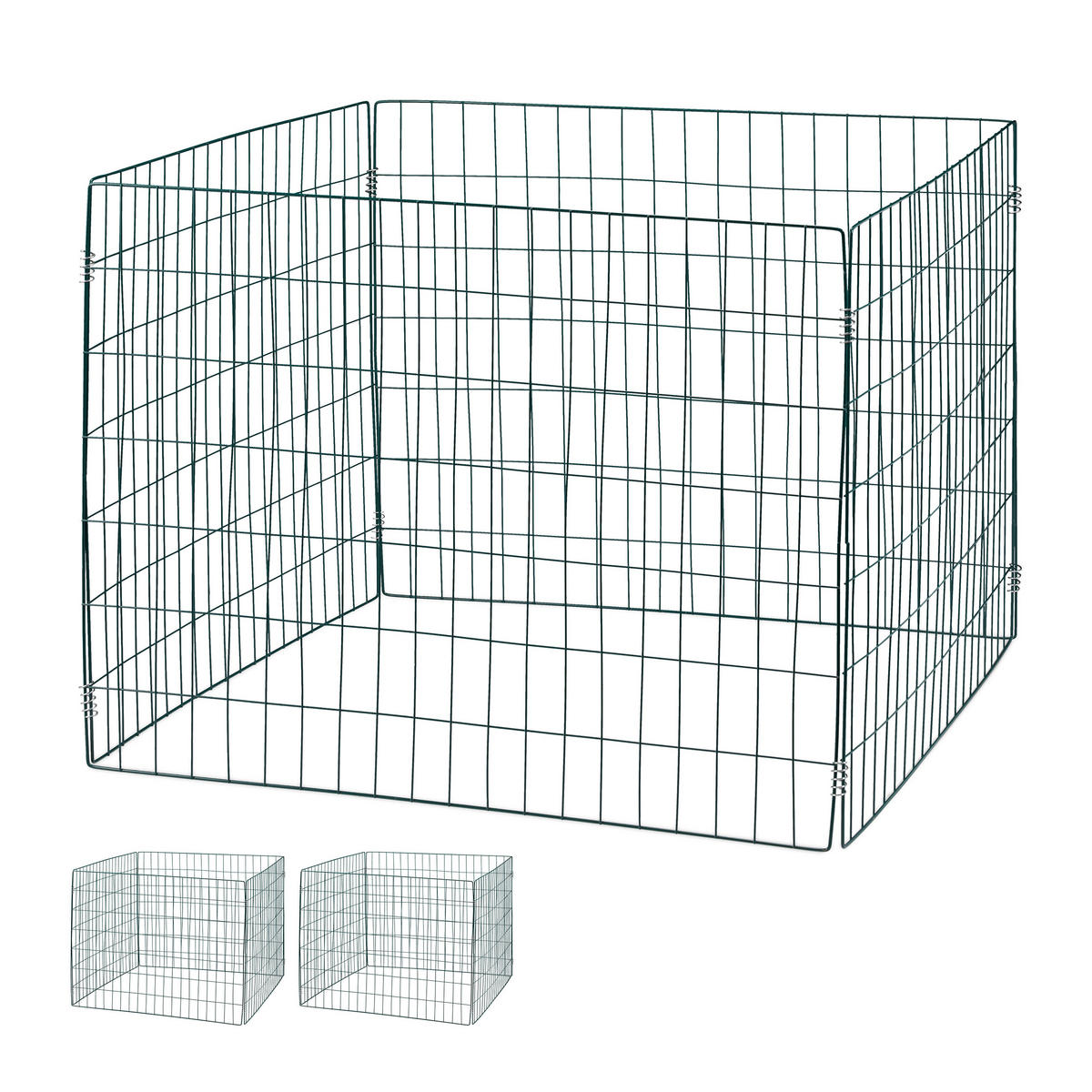 3XKOMPOSTER - Dunkelgrün, Metall (90/70/90cm) - Relaxdays