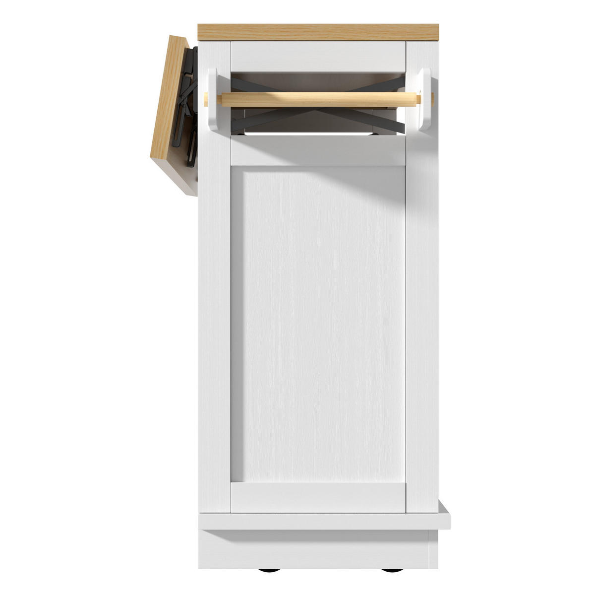KÜCHENINSEL 118x43x98cm Weiß MDF/Metall mit 3 Schubladen & Rollen - Weiß, Holzwerkstoff (118/98/43cm) - Modfu