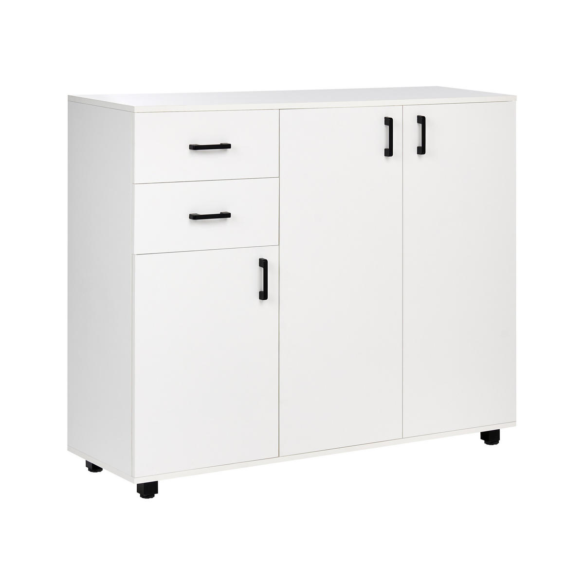 SET HOL alb Burra - alb, compozit lemnos (113/97/37cm) - Beliani
