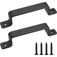 MÖBELGRIFF Schwarz 2er-Set Gusseisen - Schwarz, Metall (2.5/4/18.8cm)