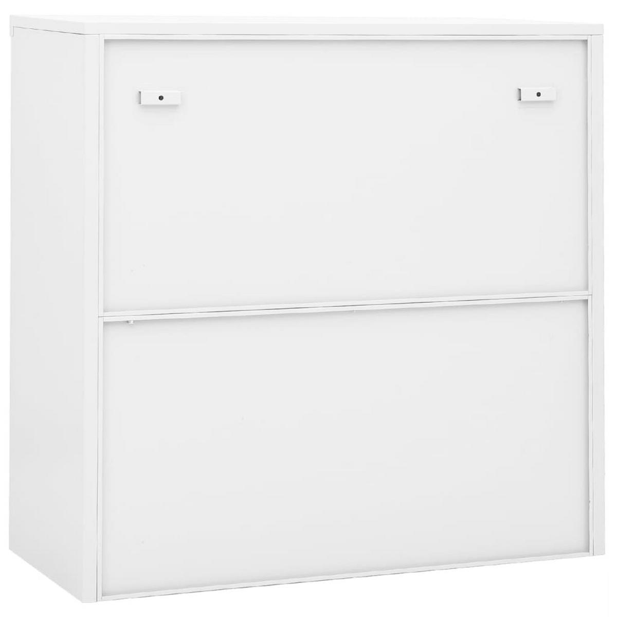 AKTENSCHRANK Richardson 90/40/90 cm - Weiß, Metall (90/90/40cm) - Nettlife