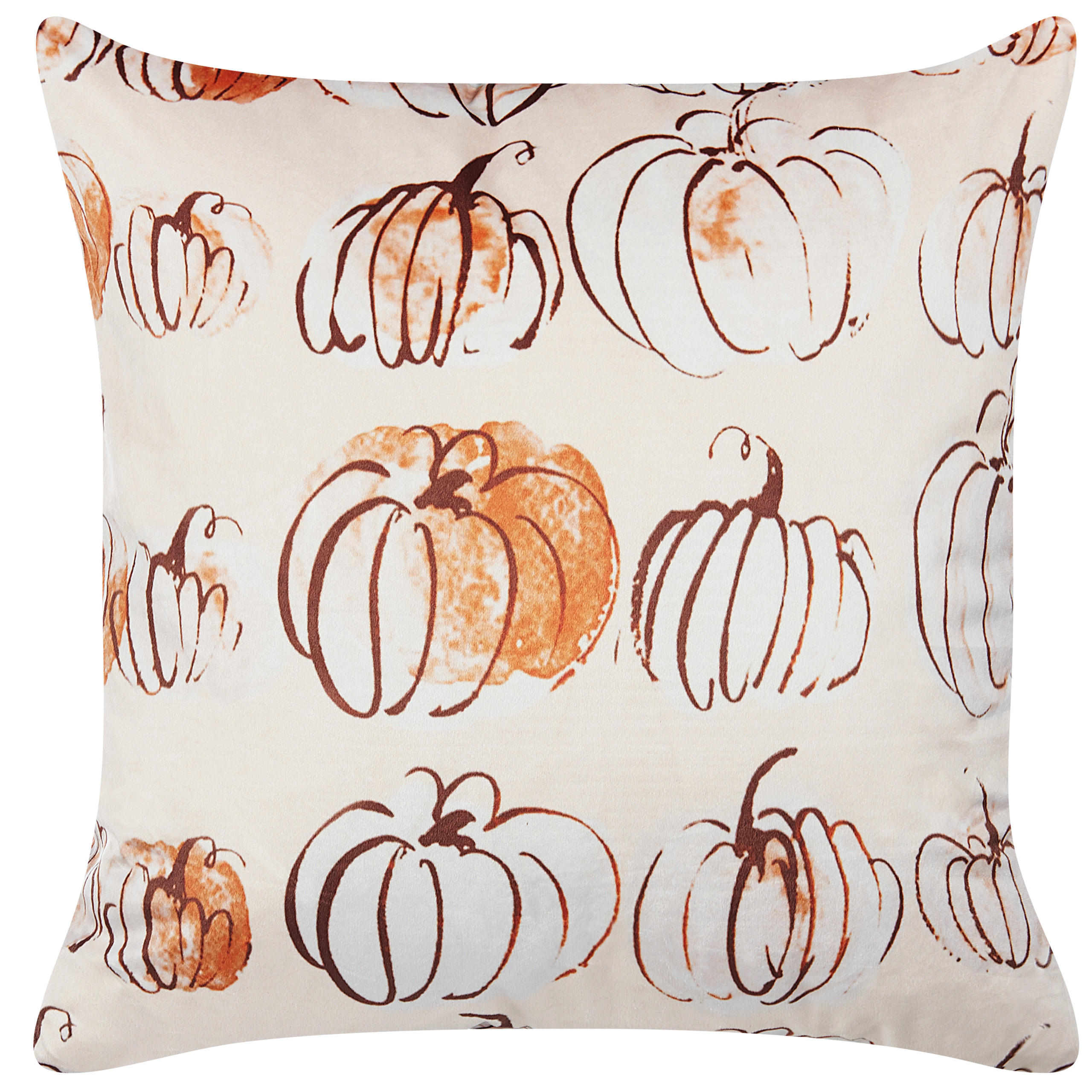 DEKOKISSEN Beige 45/45 cm Cucurbita - Beige, Textil (45/45cm) - Beliani