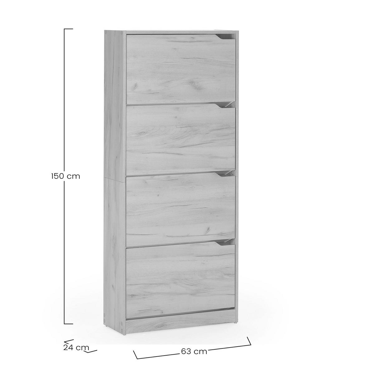 SCHUHRANK Angel, Farbe Eiche hell - Honigeiche, Holzwerkstoff (63/150/24cm) - VS Venta-stock