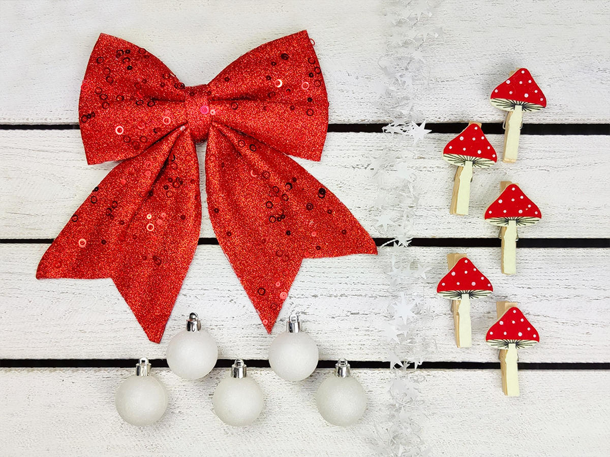 WEIHNACHTSORNAMENTE 12er-Set Ornamente silber mit Glitzer 4 cm - Silberfarben, Kunststoff (4/4/4cm) - LAALU