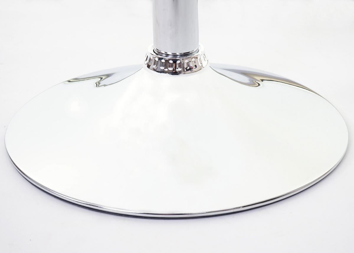 BARHOCKER gepolstert und höhenverstellbar mit Lehne Sitzhöhe 61-81cm Schwarz Kunstleder Fuß chrom - Schwarz, Kunststoff (43/115/47cm) - PROREGAL